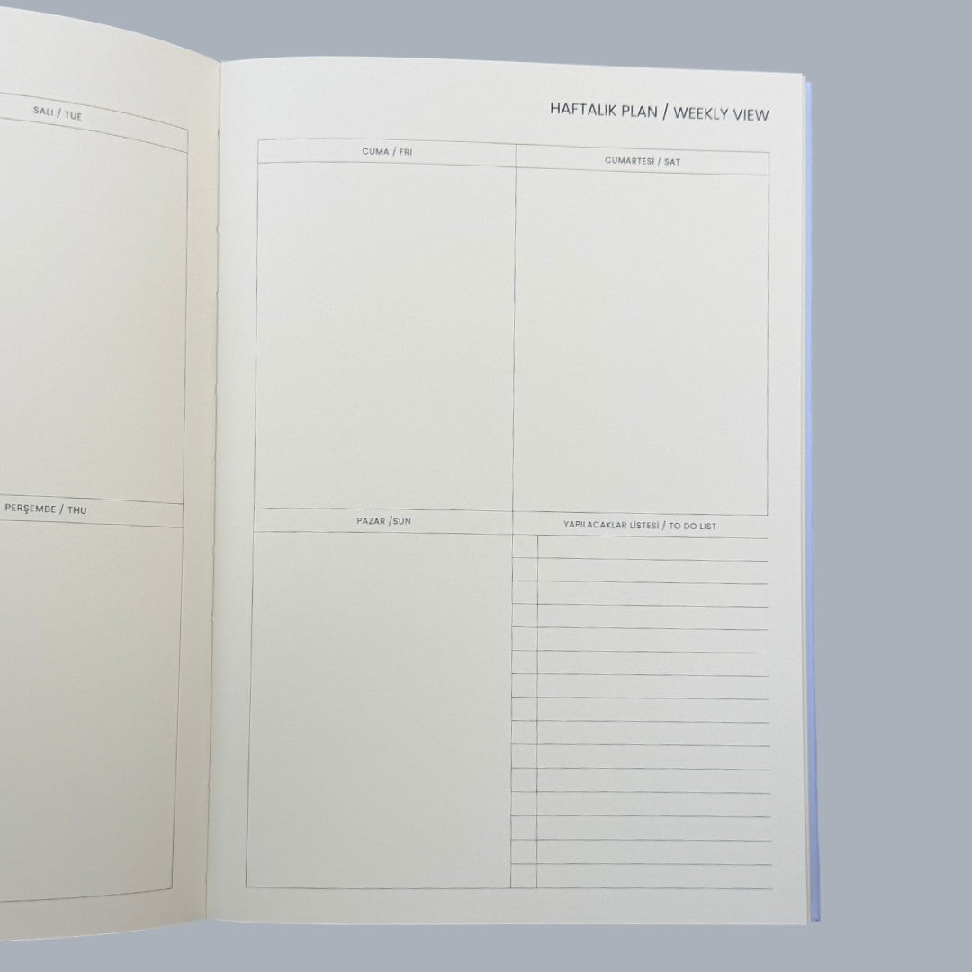 Mélovion Tarihsiz A5 Premium Ajanda-Cloud Blue