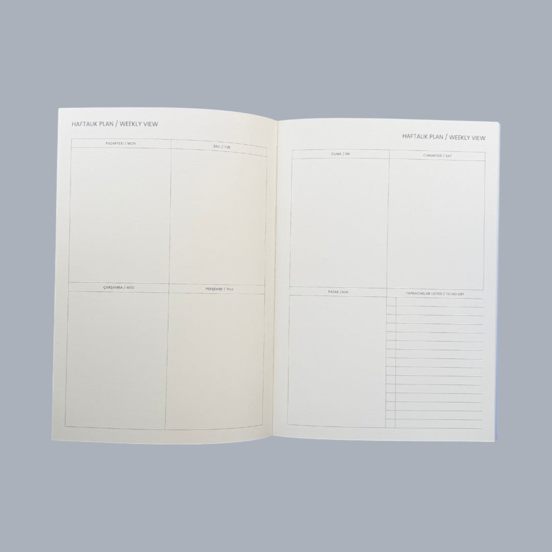 Mélovion Tarihsiz A5 Premium Ajanda-Cloud Blue