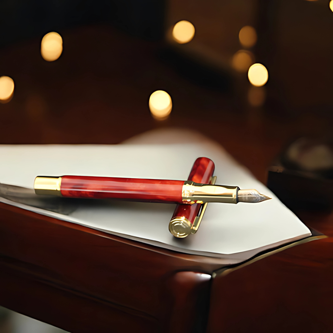 Sapphiria Crimson Orbit Fountain Pen