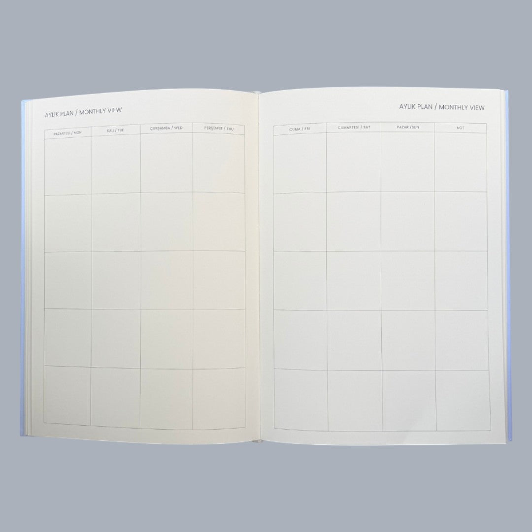 Mélovion Tarihsiz A5 Premium Ajanda-Cloud Blue